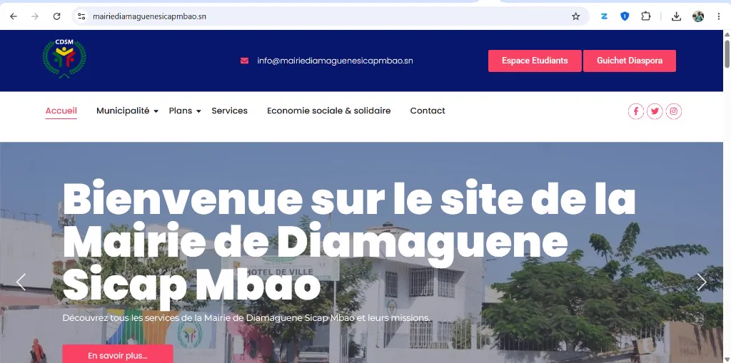 Site de la Mairie de Diamaguene Sicap Mbao